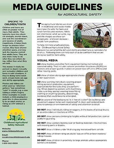Click to open Media Guidelines for Agricultural Safety (English)