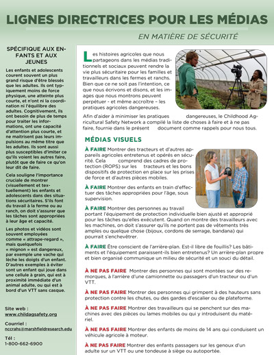 Click to open Media Guidelines for Agricultural Safety (French)
