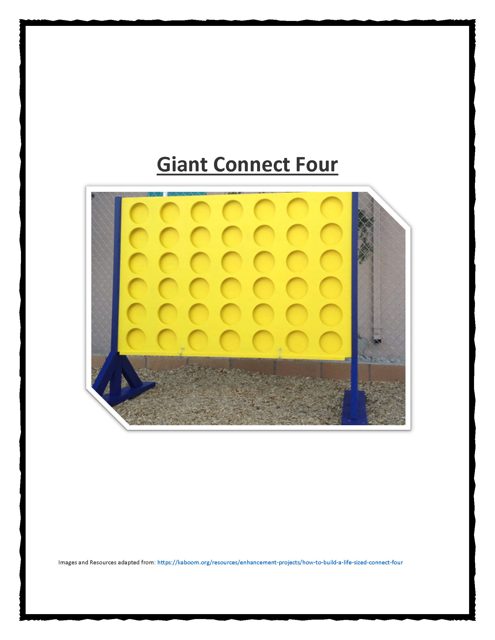 Click here to open the Giant Connect Four PDF in English.