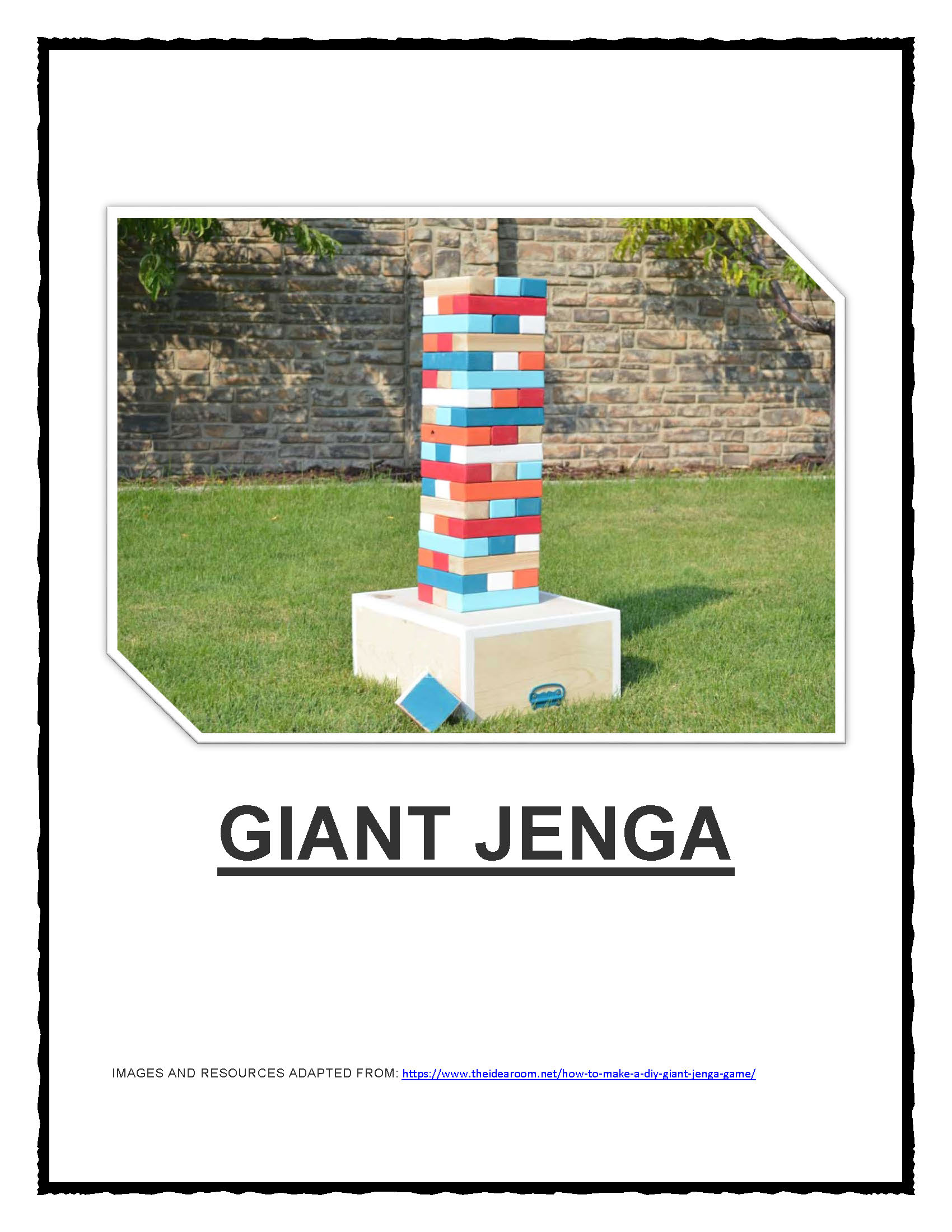 Click here to open the Giant Jenga PDF in English.